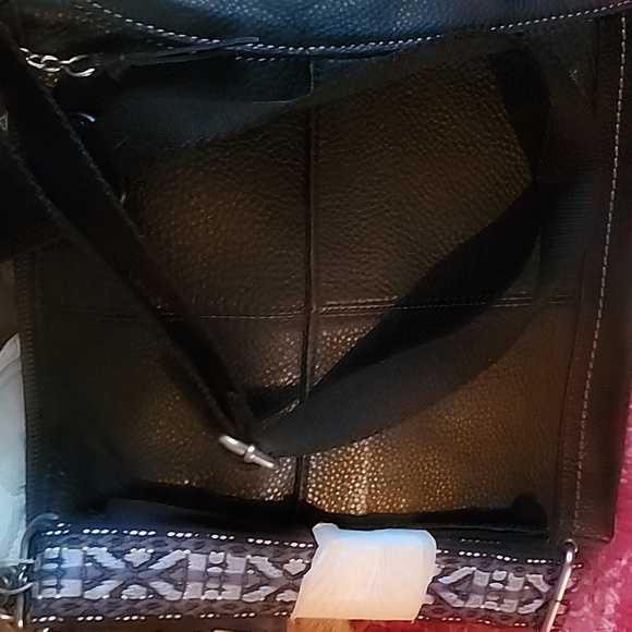 The Sak Black Leather Bag with Blue Strap - Picture 4 of 6